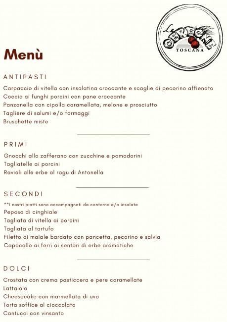 Cucina italiana e prodotti biologici nel nostro ristorante BIO in Toscana