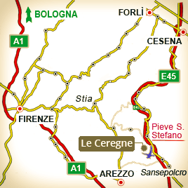Mappa: come arrivare all'Agriturismo Le Ceregne